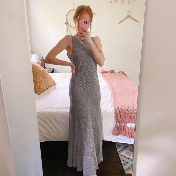 Harlow Dresses & Skirts - Vintage Harlow Gingham Back Tie Maxi Dress